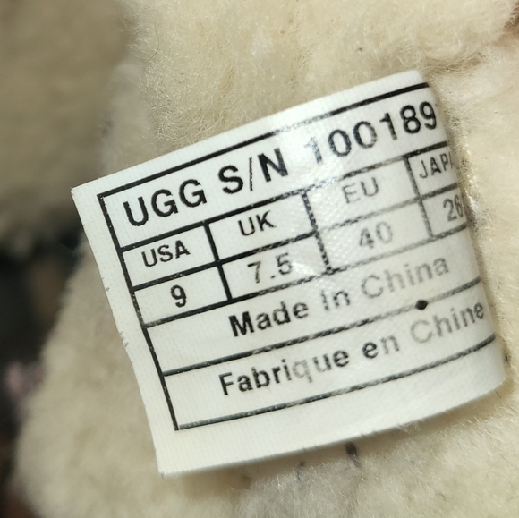 UGG Hartley Red Brown Leather Shearling Wedge Winter Dress Snow Boot Fur Women 9 - Picture 8 of 14